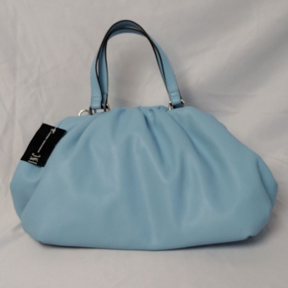 INC KJ Frame Satchel In Sky Blue NWT